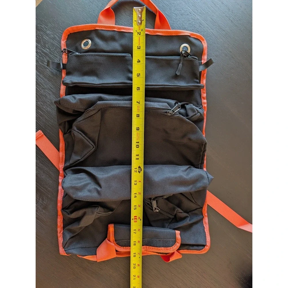 Swiss Design Roll Up Tool Bag Organizer Canvas Multi Pocket Hanging Storage New